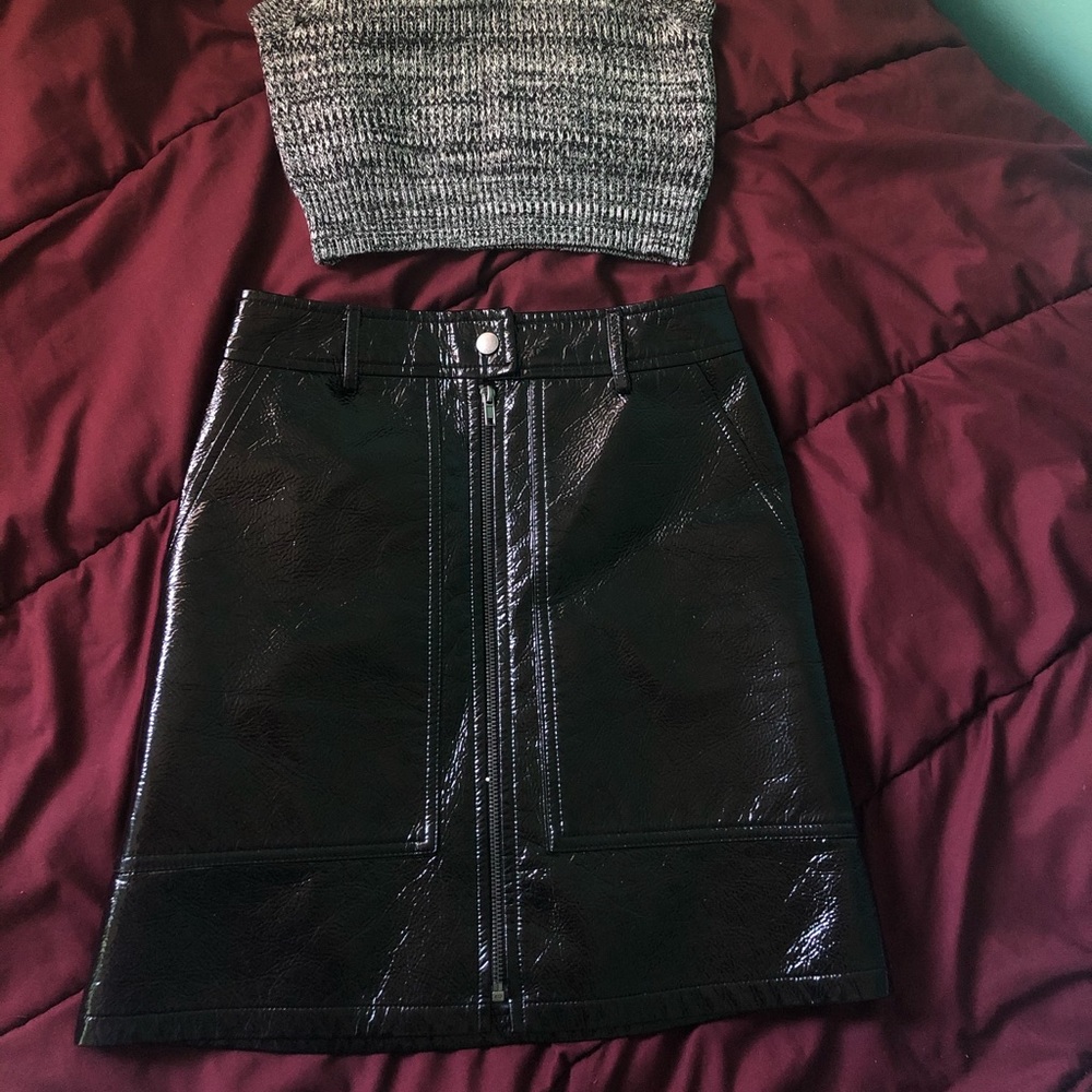 H&M Black Skirt With Pockets